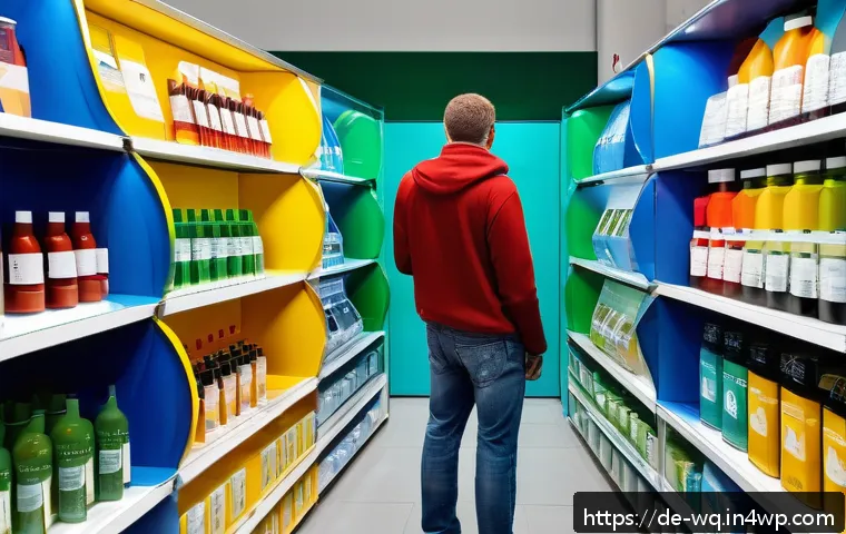 제로웨이스트 화장품의 재활용 프로그램 소개 - A clean, modern recycling collection point inside a German drugstore, featuring neatly arranged coll...